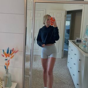 Urban Outfitters Basic Black Cropped Hoodie